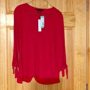 Stitch Fix Sanctuary Tie Sleeve Knit Top. NEW. Medium. Red.